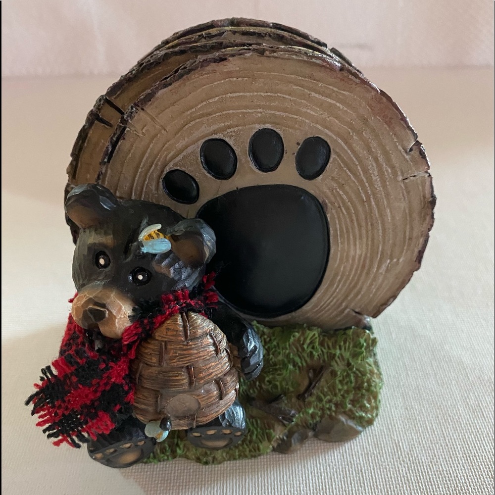 NorthWood Black Bear Coaster Holder